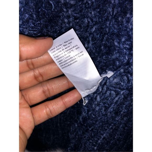 Patrizia Pepe Navy Blue Italian Wool Shrug w/Mitten Pockets One Size, MSRP $228 - Picture 7 of 10